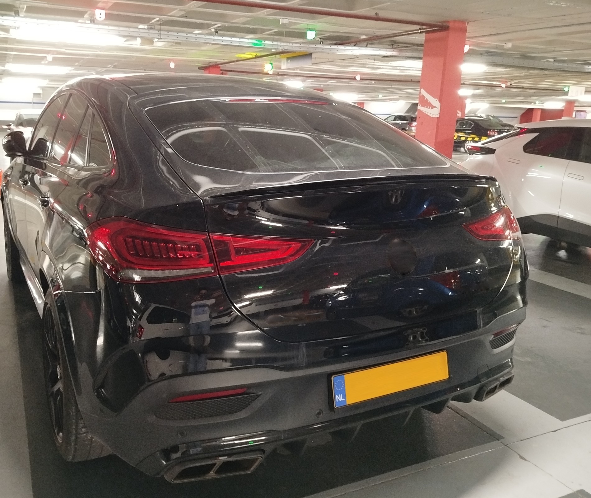 GLE coupe spoiler glans zwart